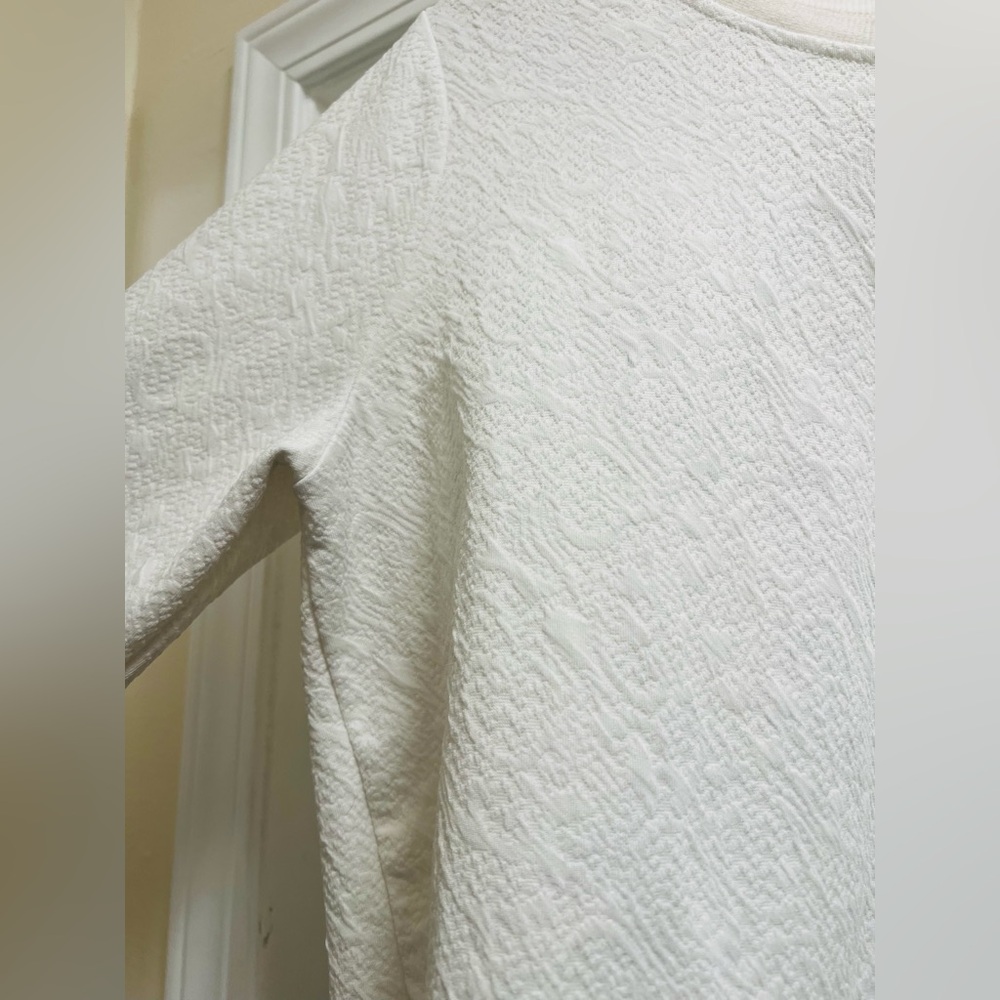 Joe Boxer White Textured Sweatshirt - Picture 3 of 4